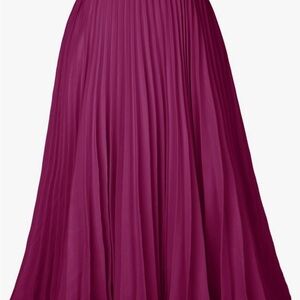 Elegant Purple Pleated Skirt